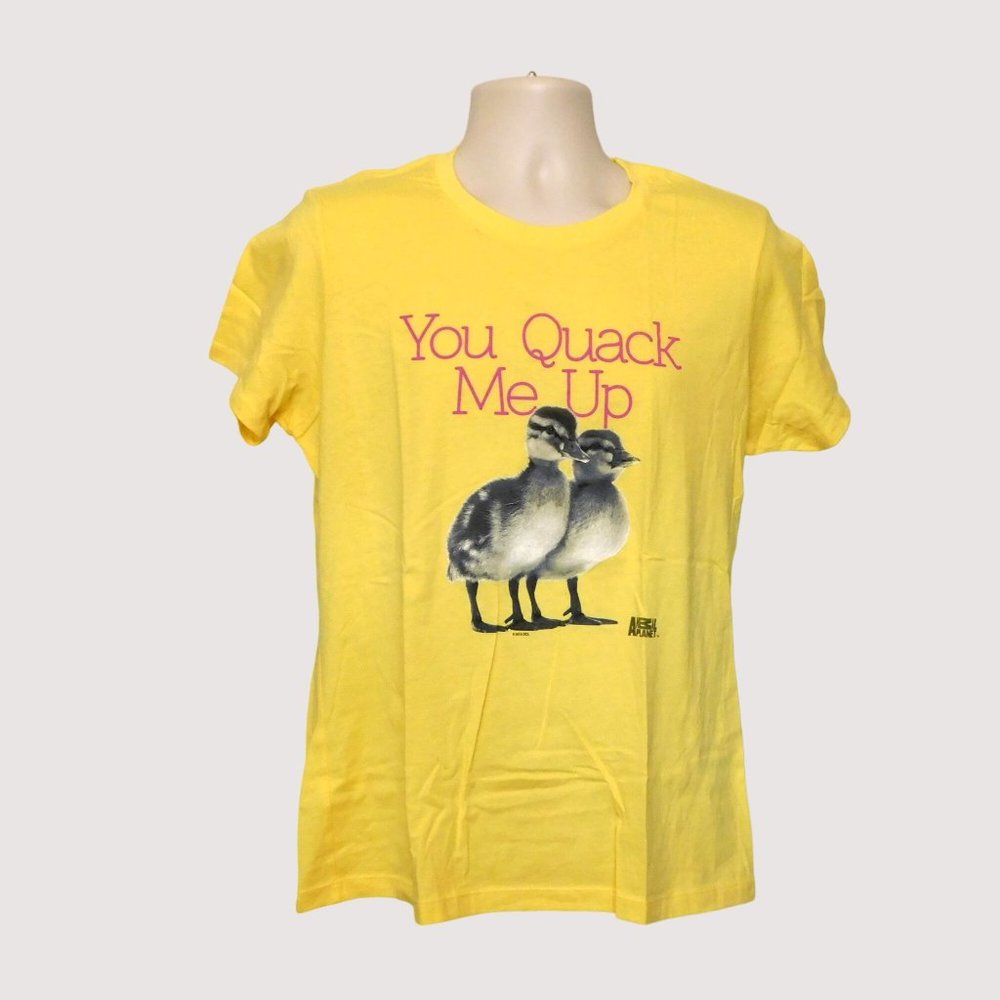 Animal Planet You Quack Me Up Duck Tee Shirt Youth XXL Yellow Next Level Apparel